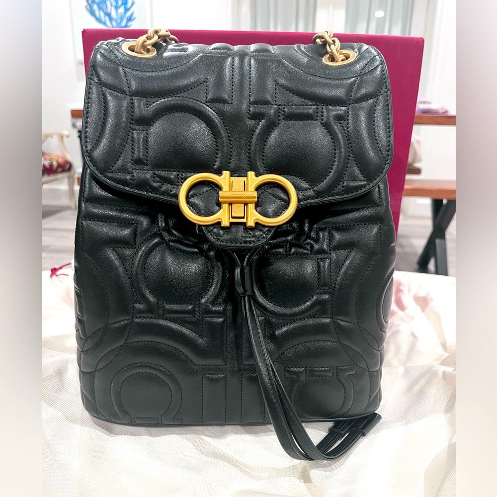 Salvatore Ferragamo Gancini quilted backpack